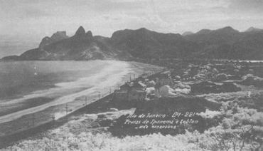 Vista antiga das praias de Ipanema e Leblon - www.portalbrasil.net